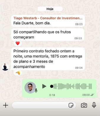 Primeiro contrato de consultoria fechado